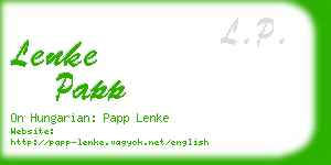 lenke papp business card